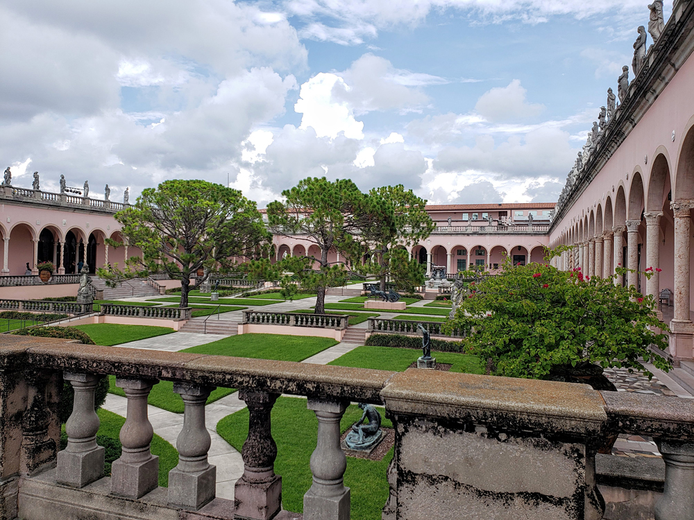 Courtyard at the Ringling Museum of Art in Sarasota, Florida