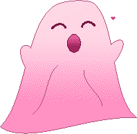 a pink ghost