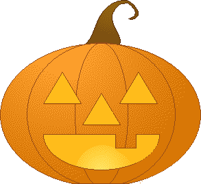 a lit jack-o-lantern