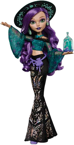 Monster High character Venus McFlytrap with her hair in an afro puff