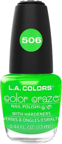 a bottle of super green nail polish