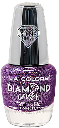a bottle of purple glitter nail polish