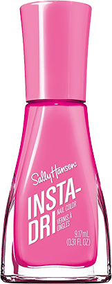 a bottle of bright pink nail polish