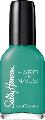 a bottle of iridescent teal nail polish