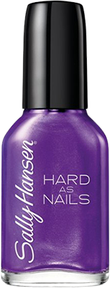 a bottle of metallic purple nail polish