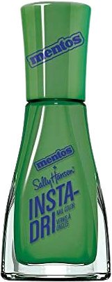 a bottle of green nail polish