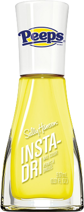 a bottle of brilliant yellow, textured nail polish
