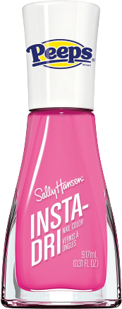 a bottle of brilliant pink, textured nail polish