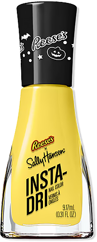 a bottle of yellow nail polish