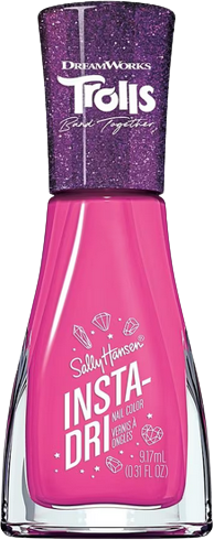 a bottle of brilliant bright pink nail polish