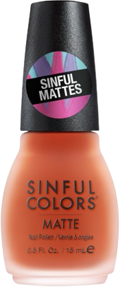 a bottle of matte coral/orangeish nail polish
