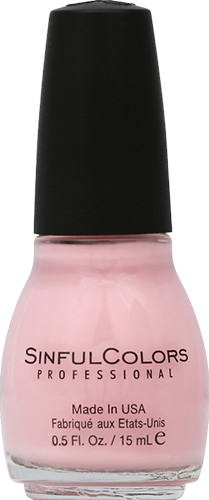 a bottle of light pink nail polish