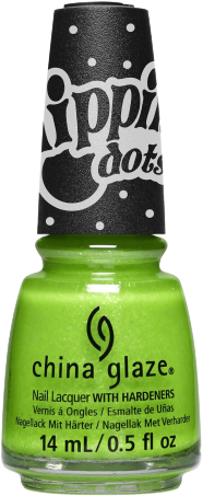 a bottle of neon green nail polish