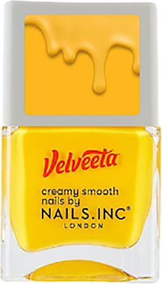 a bottle of yellow nail polish that looks exactly the color of Velveeta cheese