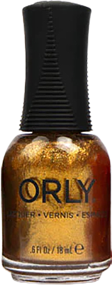 a bottle of metallic, brilliant gold nail polish