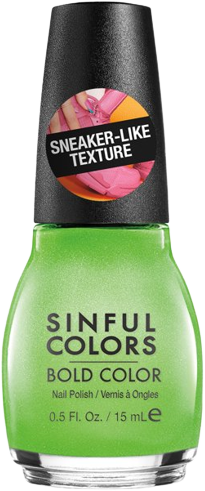 a bottle of bright green nail polish