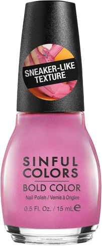 a bottle of bright pink nail polish