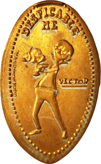 a smashed penny featuring Vector from Despicable Me