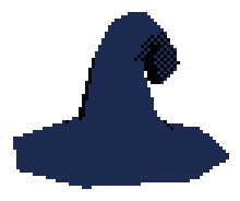a spinning polygonal wizard hat
