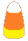 a pixel art candy corn