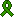 a folded-over ribbon in dark green