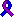 a folded-over ribbon in half purple, half blue
