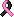 a folded-over ribbon in half pink, half black
