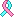 a folded-over ribbon in half pink, half blue