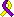 a folded-over ribbon in half purple, half yellow