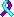 a folded-over ribbon in half light blue, half purple