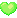 green floating heart