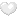 white floating heart