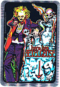 large sticker featuring the movie Beetlejuice