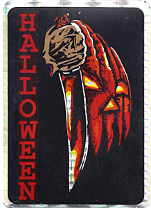 large sticker featuring the movie Halloween