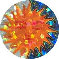 sparkly stylized sun