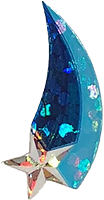 sparkly blue shooting star
