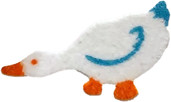 flocked pink goose sticker
