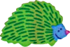 green hedgehog sticker