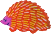 orange hedgehog sticker