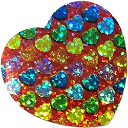 sparkly heart in rainbow colors