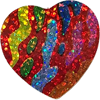 sparkly heart in rainbow colors