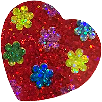 sparkly heart in rainbow colors