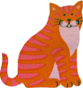 shiny orange tabby cat sticker