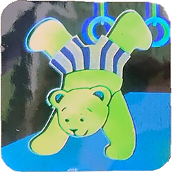 a holographic teddy bear