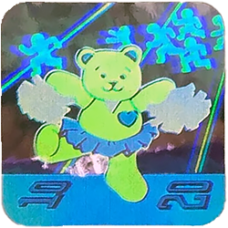 a holographic teddy bear