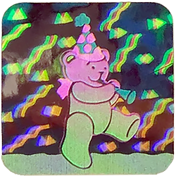 a holographic teddy bear