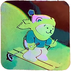 a holographic teddy bear