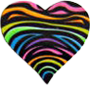 neon heart sticker