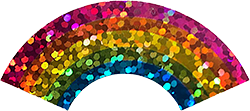 a sparkly 'holo' style rainbow sticker