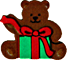 Sandy Lion Christmas sticker
